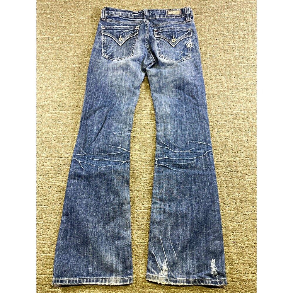 women’s Miss Me size 29 bootcut medium wash blue jeans JP41976 stone wood